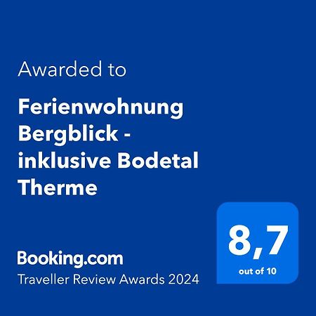 Ferienwohnung Bergblick - Inklusive Bodetal Therme Тале Екстер'єр фото